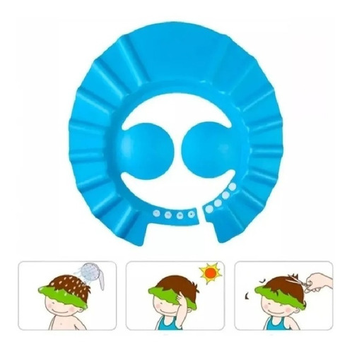 Gorro Visera De Ducha Para Baño Bebé Niño Protección Ojos