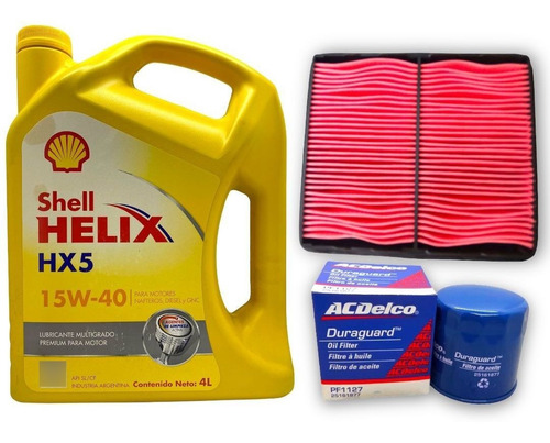 Kit Aceite Shell Hx5 15w40 Y Fitros Honda Civic 1.6 92 A 95