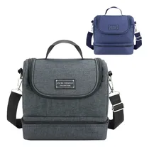 Comprar Bolsa Térmica Lancheira Bag Fitness Porta Marmita Divisórias Cor Preto