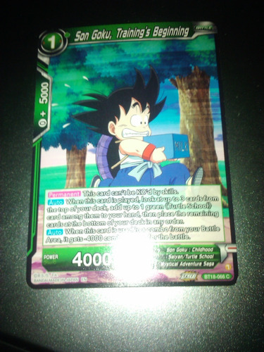 Son Goku, Training's Beginning Z Legends Carta Dragon Ball