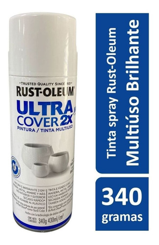 Spray Branco Brilho Plástico,vidro,alumínio,madeira E Metal