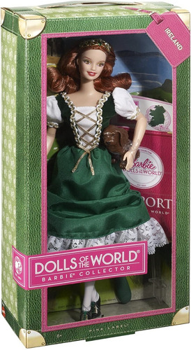 Barbie Collector Dolls World Princess Irlanda Ruiva Mascote