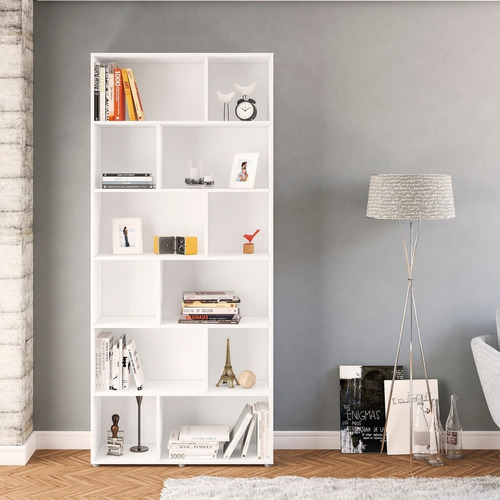 Estante Livreiro Xangai Com 12 Nichos - Branco