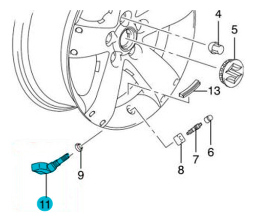 Sensor Aire Llanta Tpms Para Ford Expedition 2012 4pzs