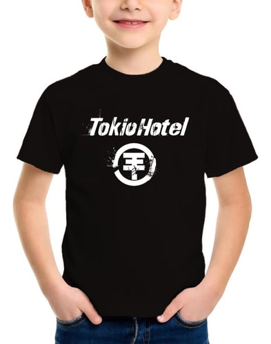 Remera Niño Tokio Hotel Personalizada Algodón Negra 