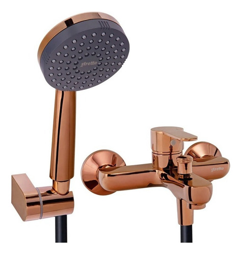 Monomando Llave Grifo Tina, Ducha Modelo Arona Color Cobre