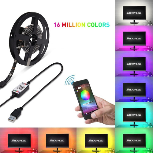 Imagen 8 de 10 de Tiktok Cinta Luces Rgb Led Colores Bluetooth