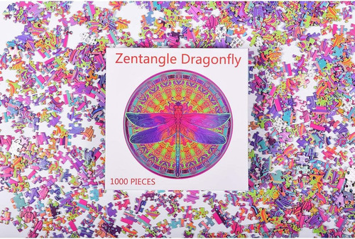 - Puzle Zentangle De Bgraamiens Libélula, 1000 Piezas