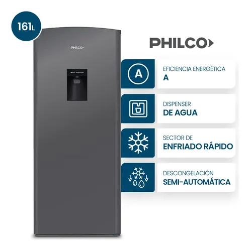 Heladera Philco One Door Cíclica con Dispenser 161L Plata- PHSD179PD2 - imagen 1