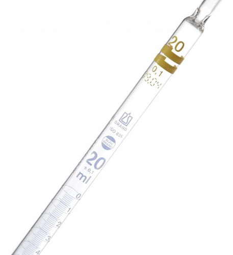 Pipeta Graduada 20 Ml + Propipeta De 5 A 50ml Laboratorio
