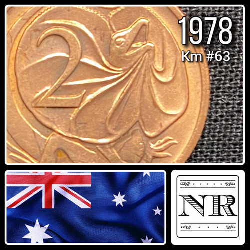 Australia - 2 Cents - Año 1978 - Km #63 - Lagarto