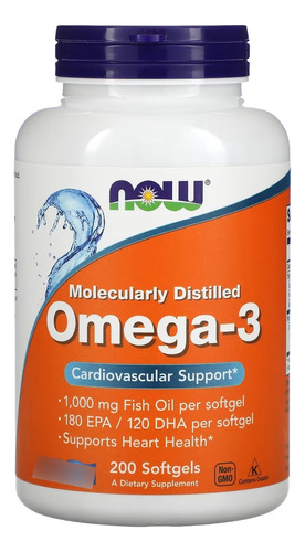 Omega 3 1000 Mg 200 Softgels - Unidad a $430