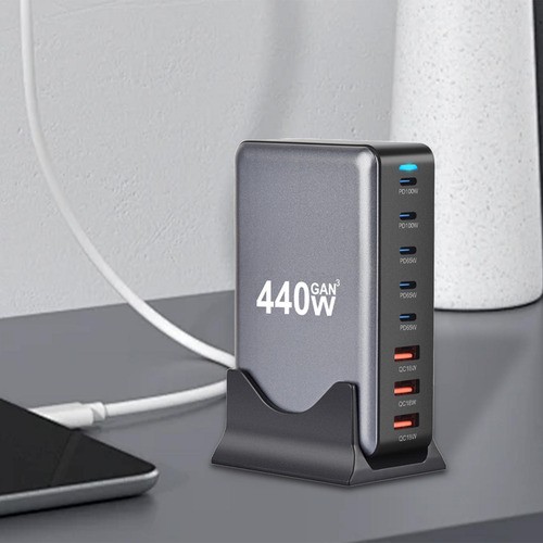 Estación De Carga Usb C De 440 W, Estación De Carga De