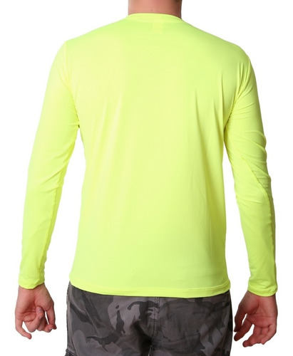 Imagem 7 de 8 de Camiseta Neon Manga Longa Proteção Solar Uv50 Tecido Gelado
