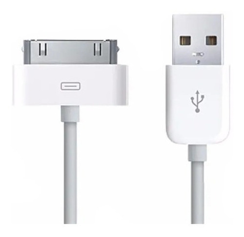 Imagen 1 de 5 de Cable Compatible iPhone 4 Y iPad 2 3 4 Usb Datos 30 Pin
