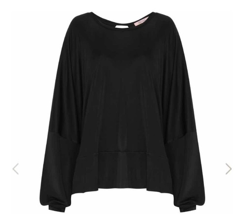 Blusa Preta Tigresse Costas Com Transpasse Nova