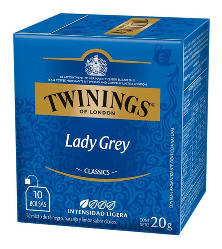 Té Negro Twinings Lady Grey 10 Un