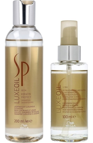 Shampoo + Sérum Reconstructor Con Argán Wella Luxe Oil