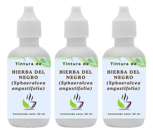 Pack 3 Té De Hierba Del Negro En Gotas 30 Ml