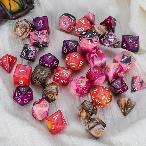 Conjunto De Dados Rpg - 35 Unidades De Dados Poliédricos Dnd