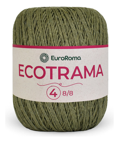 Euroroma Ecotrama Nº4 200g 340m Linha Barbante Várias Cores Cor 0805 - Verde Militar Espessura / Comprimento Nº4 / 340 M