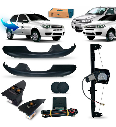 Kit De Vidro Elétrico Palio Fire 4 Portas Sensorizado