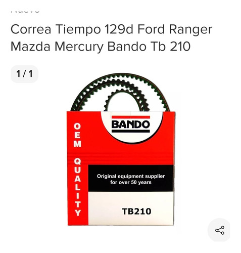 Correa Tiempo Ford Ranger Mazda Mercury 129 Dientes