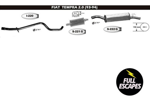 Escape Completo Fiat Tempra 2.0 (93-94) Full Escapes (morón)