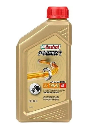 Aceite Castrol Power 1 4t 15w50 Moto Semi 1l Cuota Formula1