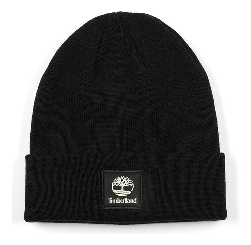 Gorro Con Puños Y Parche Tonal Timberland Hombre, Negro