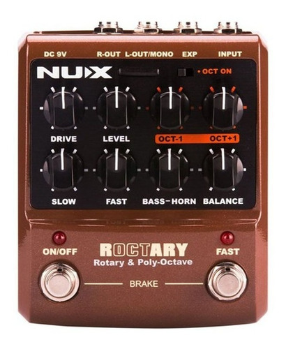 Pedal Rotary/octavador - Nux Roctary Pedal - Targuet Music