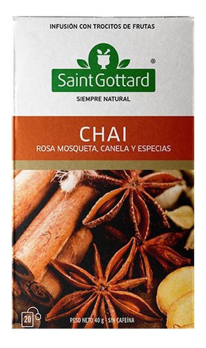 Tisana Trocitos, Frutas Chai,rosa Mosqueta X20 Saint Gottard