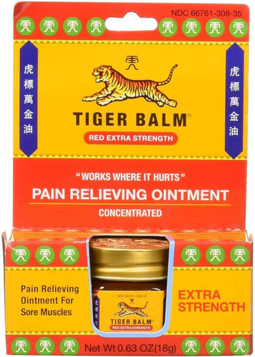 Tiger Balm Aliviar El Dolor Rojo Extra Fuerte, 0.63 Oz - Ali