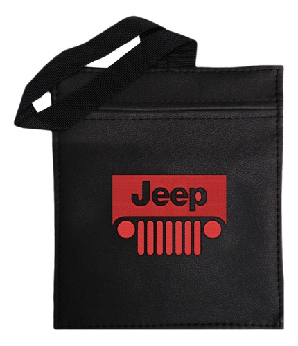 Bolsa  De Basura Para Carro Jeep Parrilla Logo Rojo