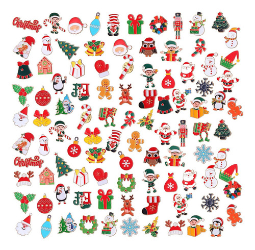 2 Broches Pin C/forma Navidad Santa Reno Christmas Baston