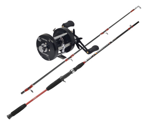 Combo Pesca Rio Caña Surfish 2.10m + Reel Rotativo Warrior