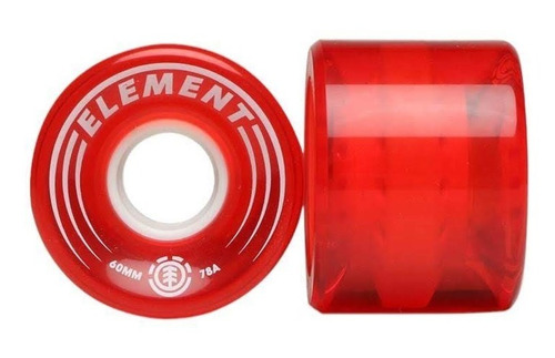 Ruedas Skate Element 60 Mm Rojas
