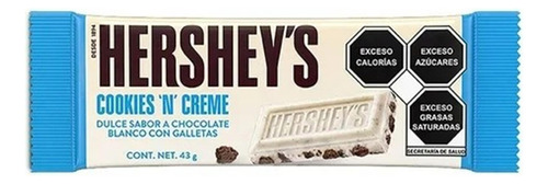 11 Pzas Chocolate Blanco Hershey's Cookies And Creme 43 G