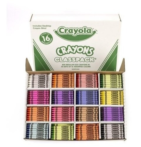 Crayola Bulk Crayons, 800 Count Classpack, 16 Colores Surtid