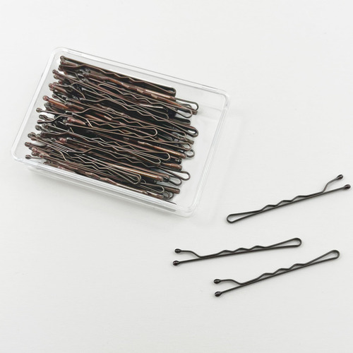 Bobby Pins Amazon Basics, Color Marrón, 72 Unidades, Con Fun
