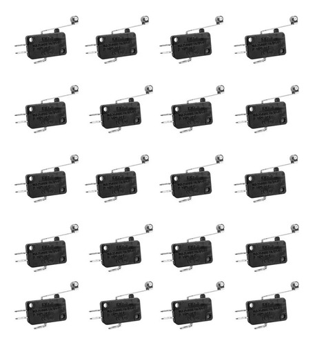 10pcs Chave Micro Switch Fim De Curso Haste 29mm Com Roldana