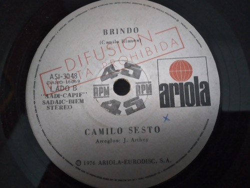 Vinilo Single De Camilo Sesto Brindo(x29