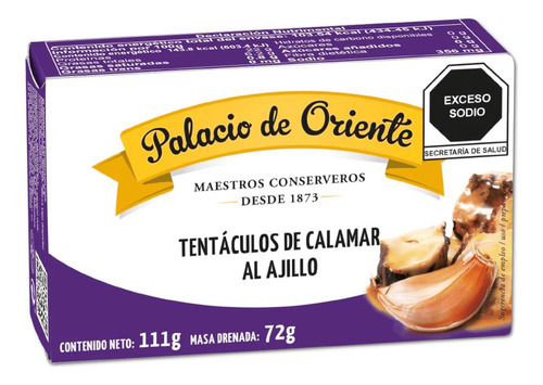 Tentáculos De Calamar Al Ajillo 111g Palacio De Oriente