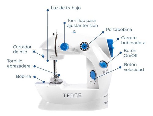 Mini Máquina De Coser Portátil Eléctrica - Tedge