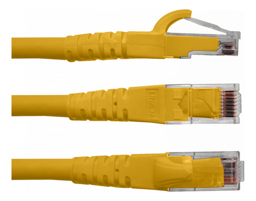 Linkmade 3mt Cat6 Amarillo Lszh Cable Patch Inyectado Multif