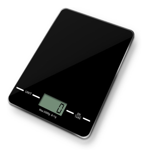 Pesa Gramera De Cocina Digital Capacidad 5kg Negro - Ps Capacidad máxima 5 kg