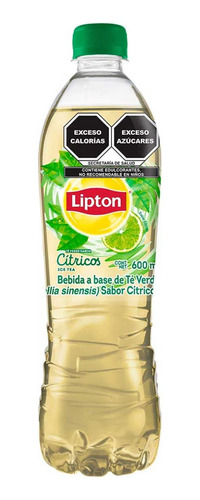 Té Verde Cítricos Helado Lipton Botella 600ml 12 Piezas