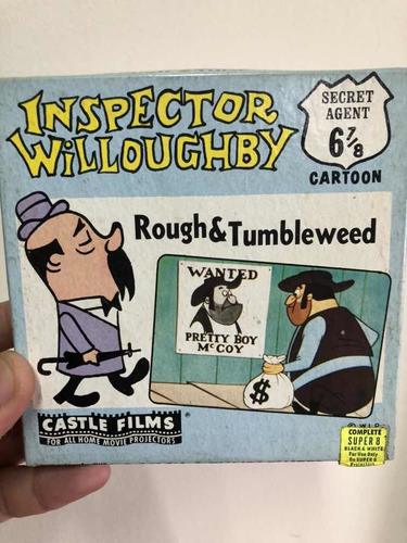 Súper 8 Cartoon Vintage Inspector Willoughby Castle Films