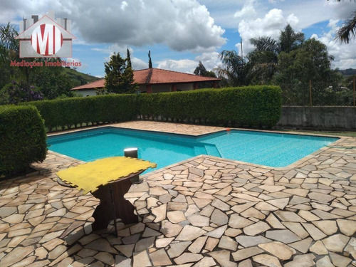 Chácara Maravilhosa Com 04 Quartos, Piscina, Espaço Gourmet, Paisagismo, Ótimo Bairro À Venda, 1000 M² Por R$ 550.000 - Zona Rural - Pinhalzinho/sp - Ch0627