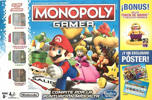 Monopoly Gamer Versión En Español Token Extra Wario